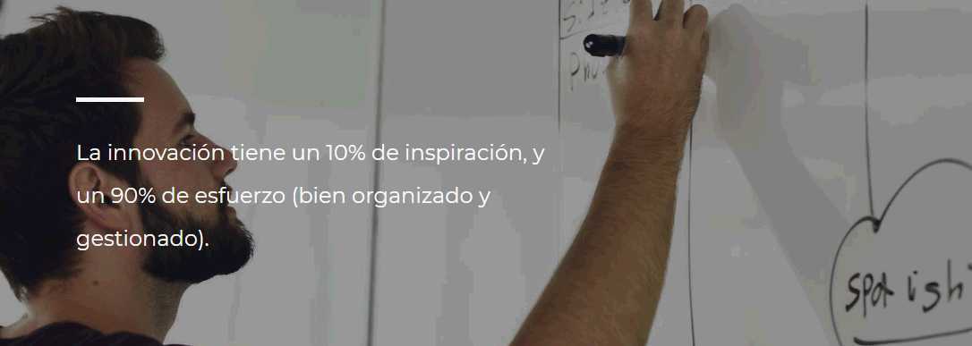 Innovació = 10% inspiración + 90% esfuerzo