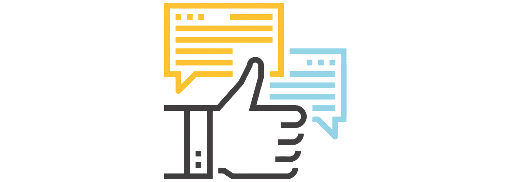 Icono globos diálogo ok