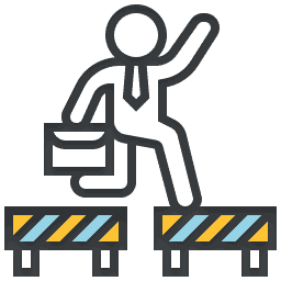 Persona saltando obstáculos