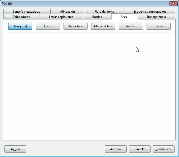 Imagen animada con los diferentes tipos de relleno de área disponibles