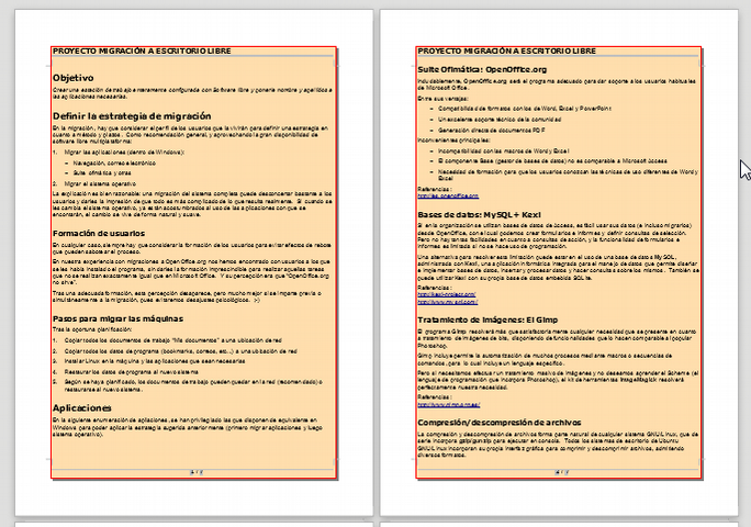 Ejemplo de la aplicación de bordes y fondo de color al formato de página Ejemplo de la aplicación de bordes y fondo de color al formato de página