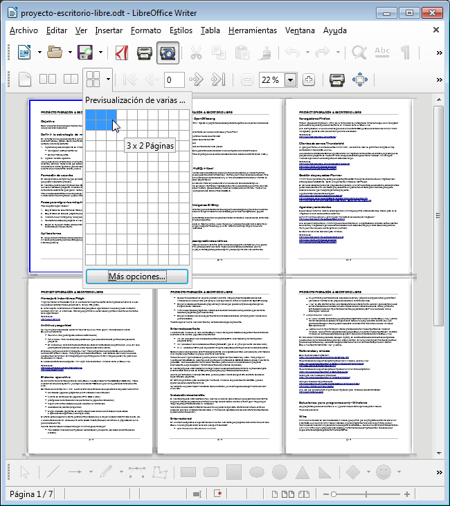 Estableciendo la visualización de varias páginas en la Previsualización de impresión Estableciendo la visualización de varias páginas en la Previsualización de impresión