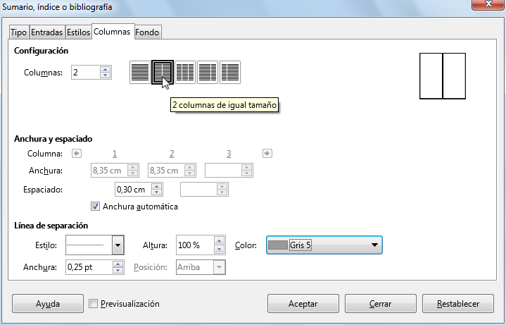 Personalización de índices y tablas de contenido | Trabajo con documentos  largos en LibreOffice Writer