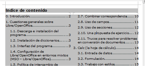 Ejemplo numeración de capítulos