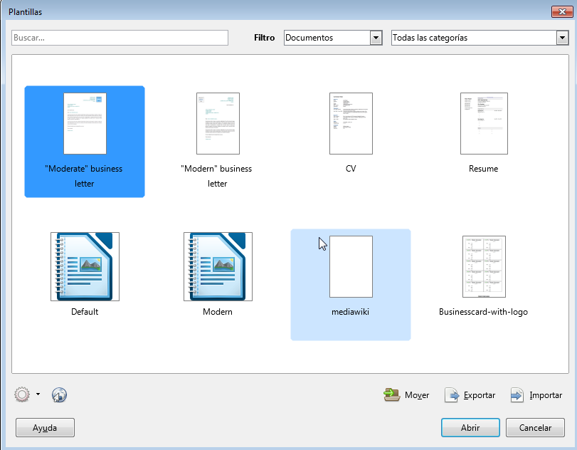 Creación de documentos nuevos y desde plantillas | Creación de documentos  de LibreOffice Calc