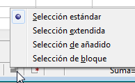 Modo de selección