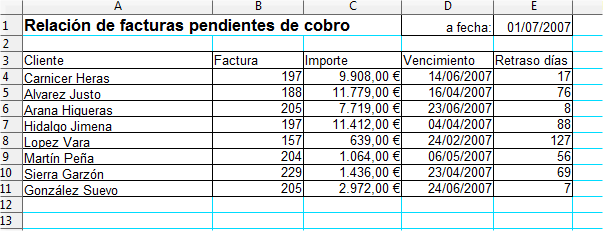 Apariencia final de la hoja