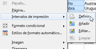 Definir un intervalo de impresión