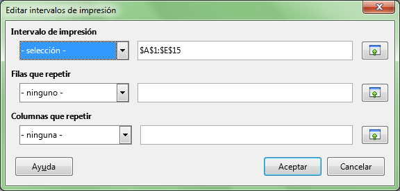 Editar el intervalo de impresión
