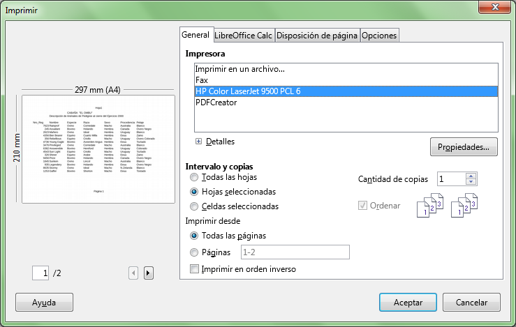 Cuadro de diálogo Imprimir