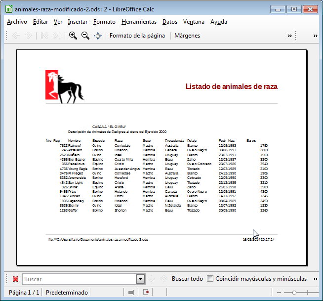 Modelo final del ejercicio