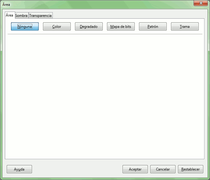 Imagen animada alternando diferentes tipos de relleno de área