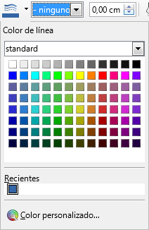 Botón Color de línea