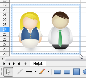 Seleccionar varias imágenes con la flecha de Selección