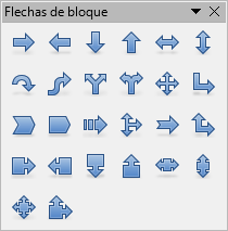 Panel Flechas de bloque