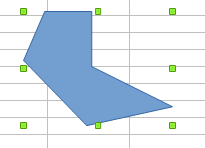 Algunos objetos al ser seleccionados muestran sus manejadores de color verde