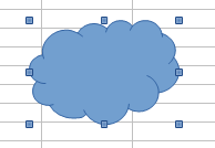 Algunos objetos al ser seleccionados muestran sus manejadores de color azul