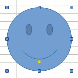 Cambiando el símbolo emoticono de sonriente a triste