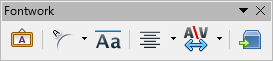 Barra de herramientas Fontwork