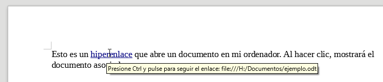 Hiperenlace a un documento accesible desde nuestro ordenador