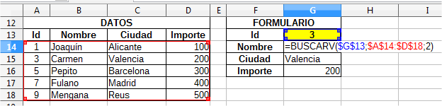 Búsqueda aproximada con BUSCARV 