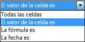 Tipos de formato condicional