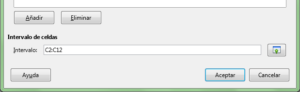 Pie del diálogo Formato condicional