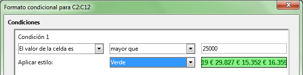 Aplicando una condición