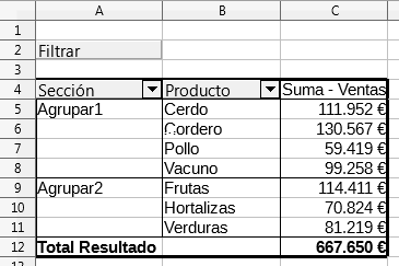 Cambiando nombre del campo a Sección