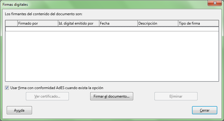 Diálogo Firmas digitales
