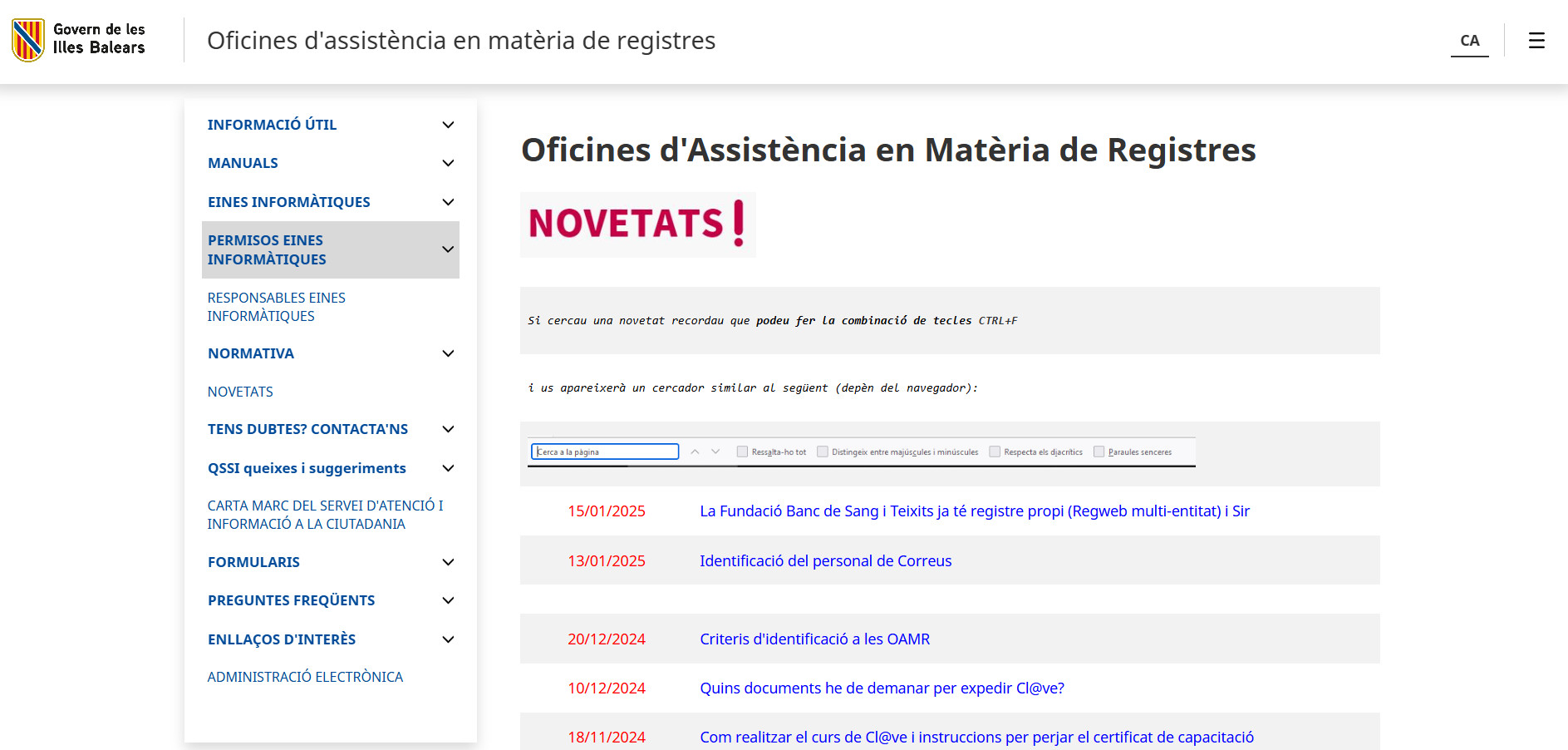 OFICINES D'ASSISTÈNCIA