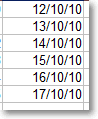 Serie de fechas completada