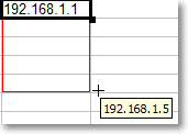 Rellenando serie de direcciones IP